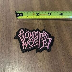 Municipal Waste Black & Pink Logo Cutout Iron On Appliqué Patch